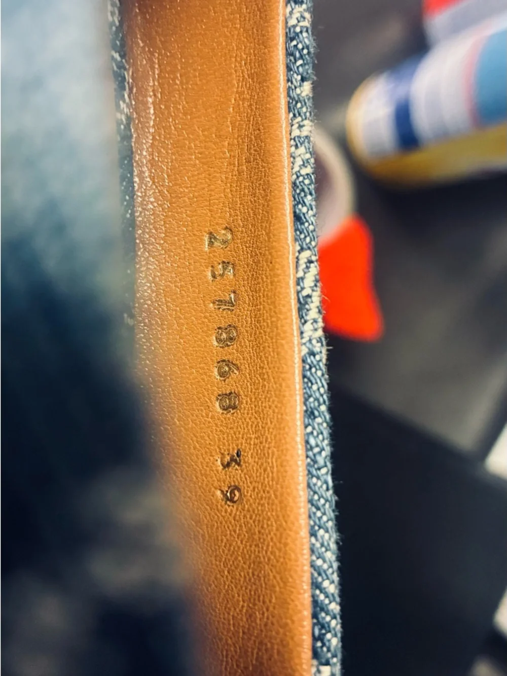 Gucci GG Monogram Peep Toe Blue Denim Horsebit Espadrille Wedges 39 Vintage - Picture 3 of 13